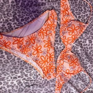 CORAL SHEIN SWIMSUIT